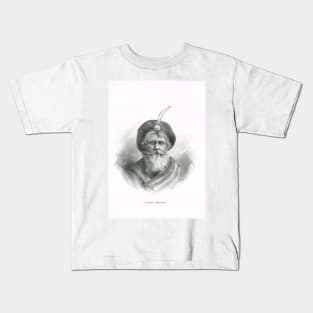 Highland Chieftain, by Louis Langfier, 1900 Kids T-Shirt